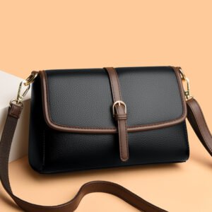 Genuine Soft Leather Bag - Black